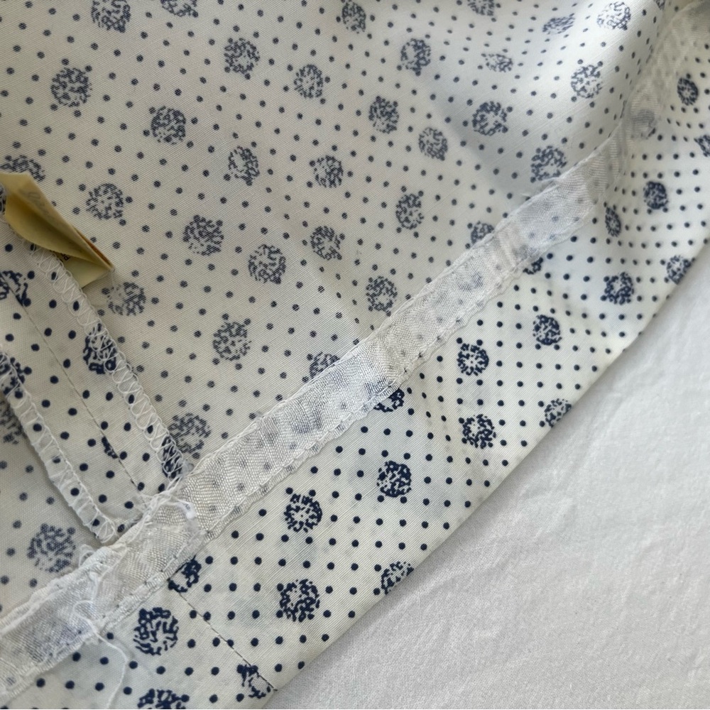 Vintage Union Made JH Collectibles White and Blue Floral Maxi Skirt - Picture 13 of 14